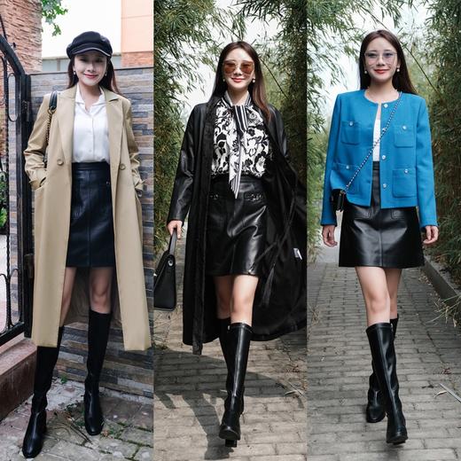 秋冬B备进口超纤环保弹力PU皮长筒靴！线下DA牌篙端品质 显高显腿长腿直！ PU材质轻薄、具有弹力、韧性好、防水透气好打理！5cm增高 黑色/白色两个颜色 秋冬氛围感百搭“神Qi”！ 商品图5