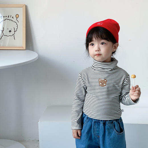 【宝宝德绒立领上衣 速暖锁温】秋冬儿童保暖打底衫男童女童半高领加厚德绒上衣宝宝韩版高领内搭 商品图11