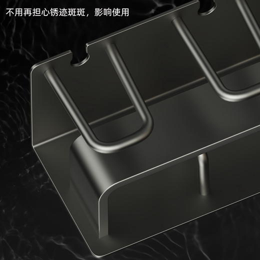 【春艺】免打孔枪灰太空铝牙刷置物架卫生间漱口杯牙杯壁挂电动牙刷收纳架 商品图2