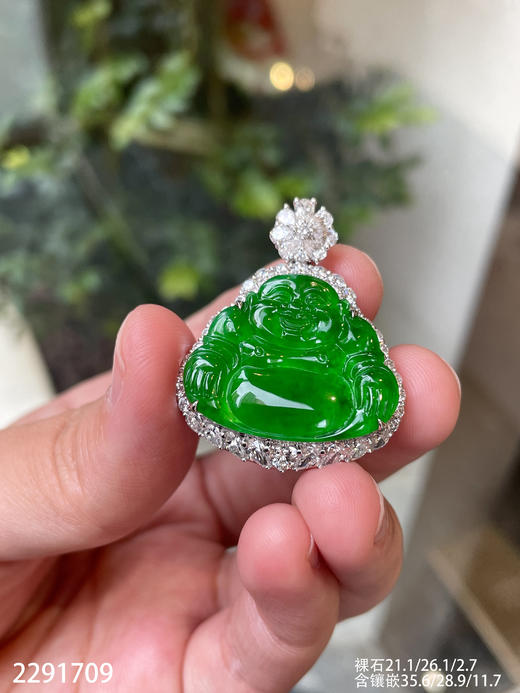 2291709，高冰艳绿佛公吊坠。具体价格微信咨询 商品图5