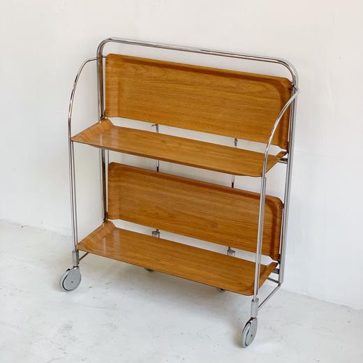 1970s德国Gerlinol中古折叠餐车 柚木色B0119 商品图0