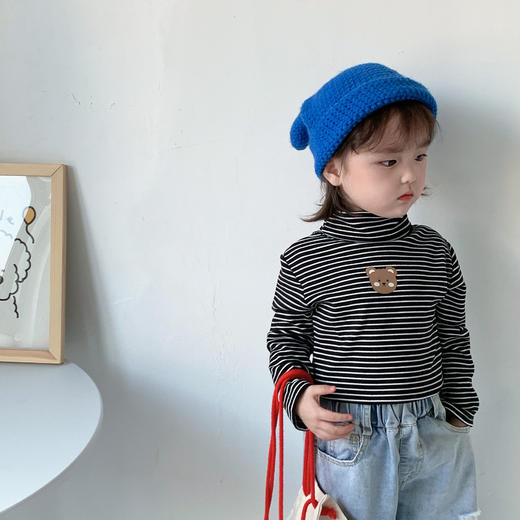 【宝宝德绒立领上衣 速暖锁温】秋冬儿童保暖打底衫男童女童半高领加厚德绒上衣宝宝韩版高领内搭 商品图10