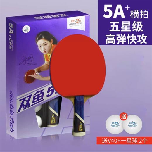 双鱼乒乓球拍单拍5A+E直拍短柄横拍长柄5A+C新五星单拍乒乓球拍7层底板1支 商品图3
