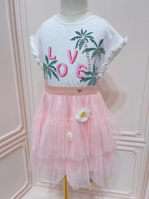 非质量问题不退换哦~椰子树loveT恤  粉色小雏菊蛋糕裙 商品图1