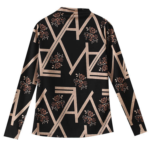 MZ11016 高端加绒打底衫时髦时尚洋气秋冬气质小衫修身长袖t恤女上衣内搭 商品图4