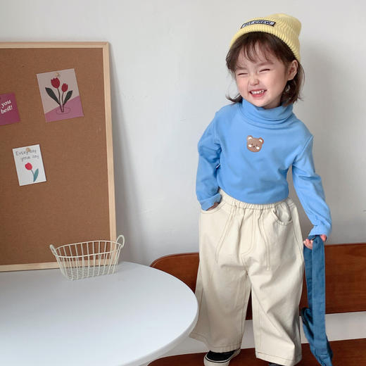 【宝宝德绒立领上衣 速暖锁温】秋冬儿童保暖打底衫男童女童半高领加厚德绒上衣宝宝韩版高领内搭 商品图2