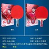 DHS红双喜新六星6星专业攻击型乒乓球拍1只单拍横拍长柄6002直拍短柄6006双面反胶1支 商品缩略图3
