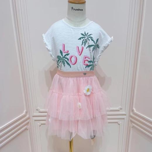 非质量问题不退换哦~椰子树loveT恤  粉色小雏菊蛋糕裙 商品图0