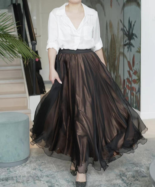 CG｜Rebekah Tulle Skirt [黑 / 白] 商品图4