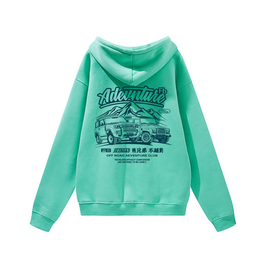 自由基地秋冬路虎联盟越野车图户外露营outdoor带帽套头抓绒卫衣 NMT-1908 商品图3