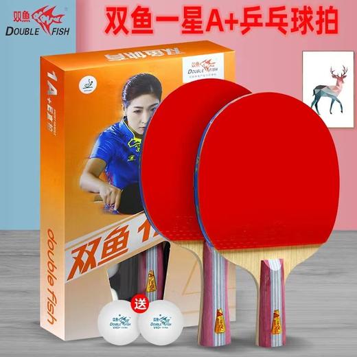 1A+乒乓球拍双鱼单拍横拍长柄兵乓球拍直拍短柄初学儿童兵兵球拍1支 商品图0