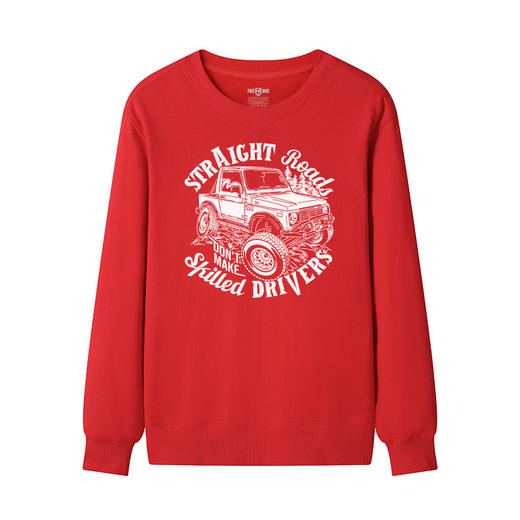 自由基地2022秋冬山系越野车图案休闲套头卫衣毛圈款男女合体版型 NMT-1911 商品图4