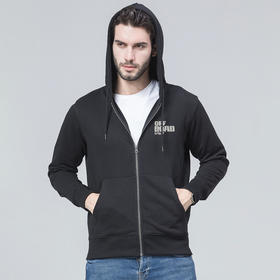 自由基地秋冬新款男女毛圈带帽拉链越野卫衣团队队服个性设计图案 NMT-1909