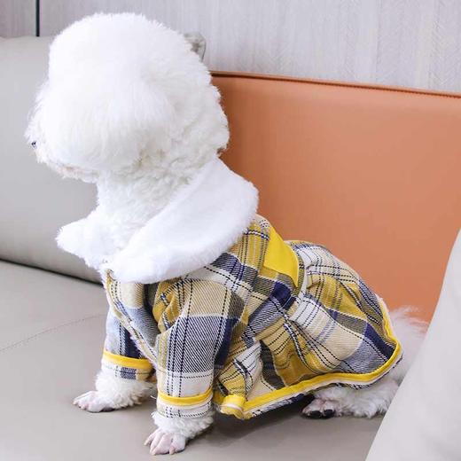宠物格子裙 夹棉秋冬小型犬狗狗衣服批发 商品图5