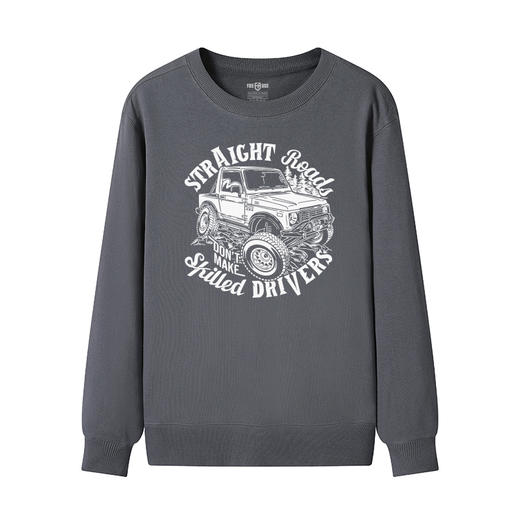 自由基地2022秋冬山系越野车图案休闲套头卫衣毛圈款男女合体版型 NMT-1911 商品图5