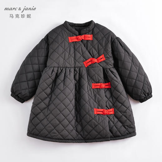 【新中式】马克珍妮冬装新款 女童中国风盘扣夹棉保暖外套221591 商品图1