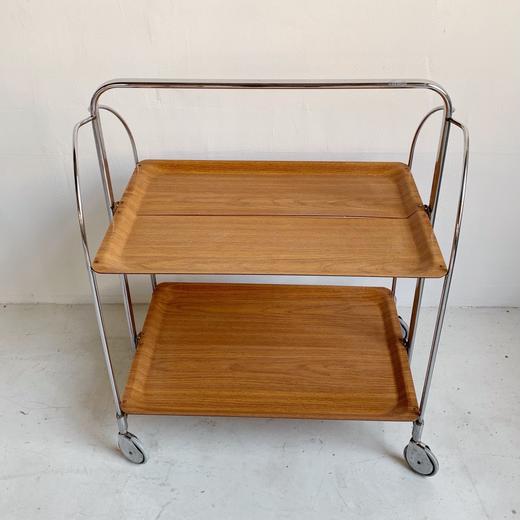 1970s德国Gerlinol中古折叠餐车 柚木色B0119 商品图1