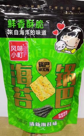 风味小町 海苔锅巴袋装 168g 清新海苔味