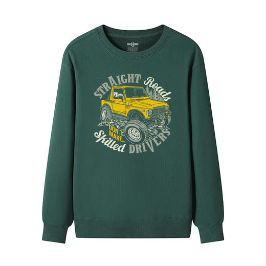 自由基地2022秋冬山系越野车图案休闲套头卫衣毛圈款男女合体版型 NMT-1911 商品图6