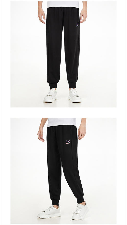 彪马（PUMA） 休闲长裤男裤运动裤 2022秋季新款潮流时尚休闲裤健身训练跑步舒适全棉裤子男宽松 534499-01/全棉柔软/偏大一码 商品图0