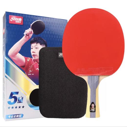 DHS红双喜新五星5星专业级全能型乒乓球拍1只单拍横拍长柄5002直拍短柄5006双面反胶 商品图2