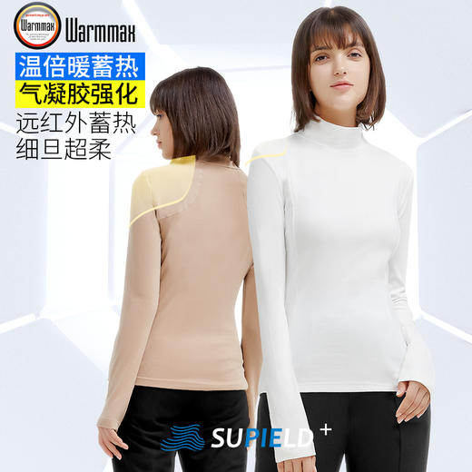 Supield素湃修身显瘦打底衫情侣款秋冬保暖上衣半高领内搭秋衣 商品图1