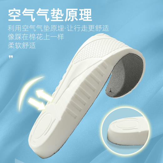 乳胶运动鞋垫男女高弹减震加厚透气吸汗防臭超软底舒适踩屎感鞋垫 商品图3