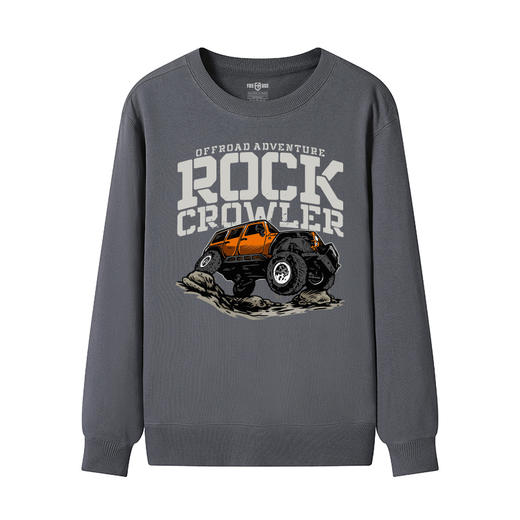 自由基地新款秋冬硬派越野车山系设计图案圆领套头卫衣城市休闲款 NMT-1912 商品图4