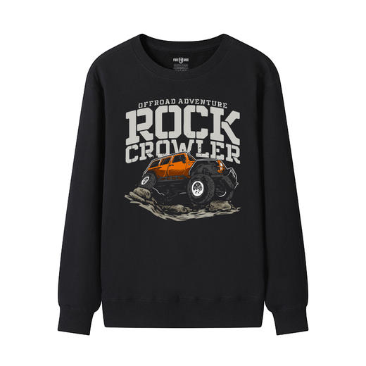 自由基地新款秋冬硬派越野车山系设计图案圆领套头卫衣城市休闲款 NMT-1912 商品图1