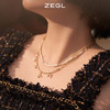 ZEGL设计师本命兔年系列法式兔珍珠叠戴项链女轻奢小众双层锁骨链 商品缩略图2