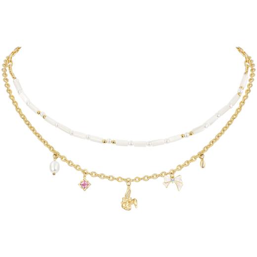 ZEGL设计师本命兔年系列法式兔珍珠叠戴项链女轻奢小众双层锁骨链 商品图5