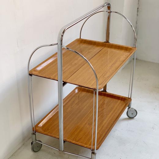 1970s德国Gerlinol中古折叠餐车 柚木色B0119 商品图3
