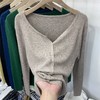本季刚需丨坑条肌理 百搭休闲V领修身针织衫 商品缩略图1