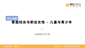 【词汇】家庭妇女与职业女性-儿童与青少年丨L17/18