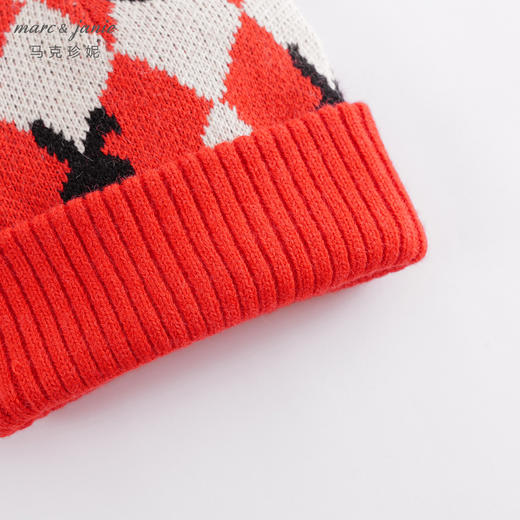 【柔蓝绒】马克珍妮冬装 男女童提花毛线帽 宝宝帽子221850 商品图5