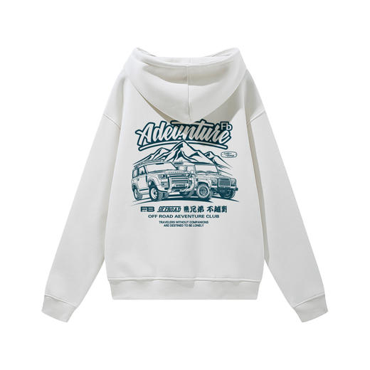 自由基地秋冬路虎联盟越野车图户外露营outdoor带帽套头抓绒卫衣 NMT-1908 商品图5