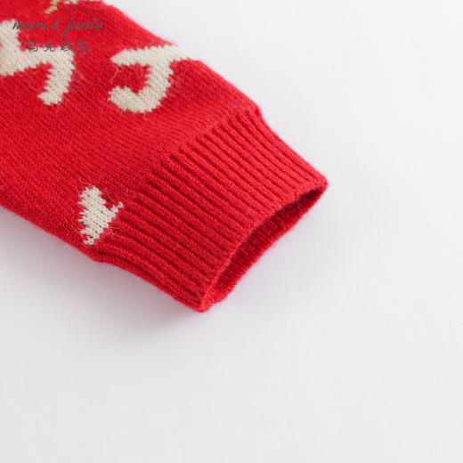 马克珍妮秋冬新款 男童小兔子提花保暖套头毛衣221866 商品图4