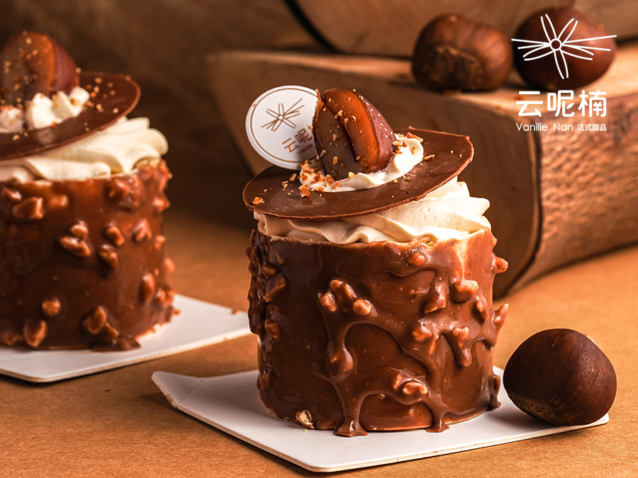 甜秋栗（焦糖海盐栗子慕斯）
