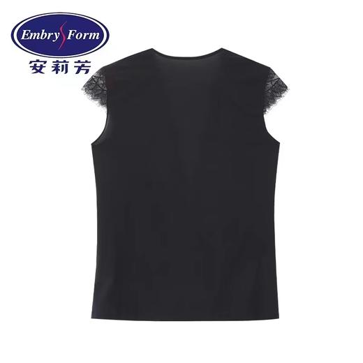 安莉芳夏季薄款蕾丝无袖背心女士性感通透深V打底上衣ED00261 商品图1