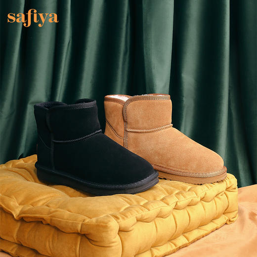 Safiya/索菲娅 女鞋2022冬季新款户外棉鞋厚底防滑加厚保暖雪地靴 SF2411A099 商品图0