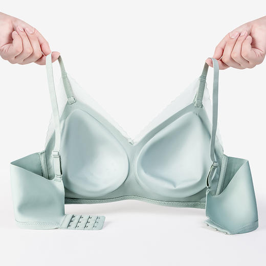 熳洁儿 内衣女新款精美蕾丝性感三角杯聚拢舒适无痕薄杯无钢圈文胸22761522 商品图1