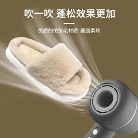 黛唯梵毛毛拖鞋女秋冬外穿防滑室内厚底居家居毛茸茸月子棉拖鞋男士冬季