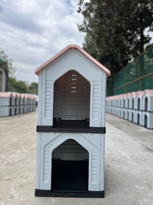 糗糗庄园-防风挡雨户外猫屋（双层猫屋）屋顶7色可选，不含铁门 商品图2