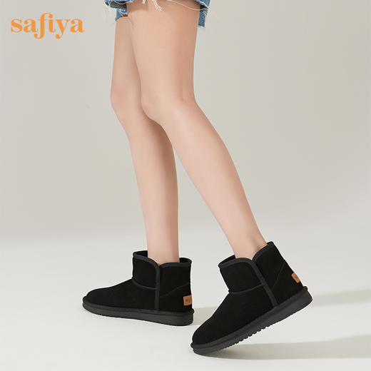 Safiya/索菲娅 女鞋2022冬季新款户外棉鞋厚底防滑加厚保暖雪地靴 SF2411A099 商品图1