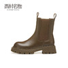 西村名物2022秋冬新款切尔西靴英伦风短靴厚底增高马丁靴女44281 商品缩略图2