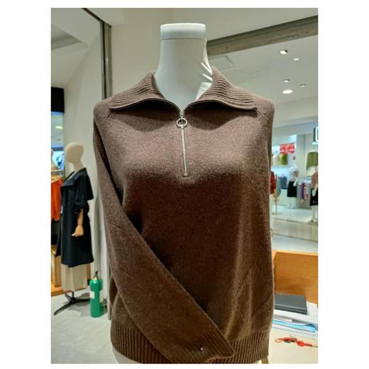 3楼珍贝翻领插肩拉链女衫 商品图0