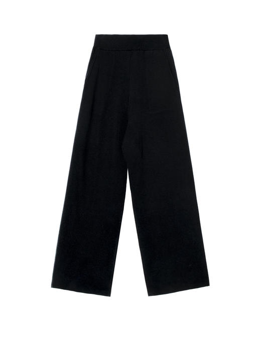 322工房重磅垂坠显瘦阔腿裤2022年秋冬新款丝羊绒针织拖地长裤女 商品图4