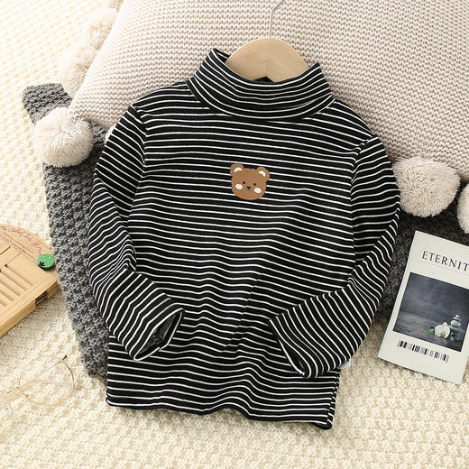 【宝宝德绒速暖上衣】秋冬款儿童德绒半高领打底衫男女童保暖上衣宝宝长袖T恤内搭 商品图12