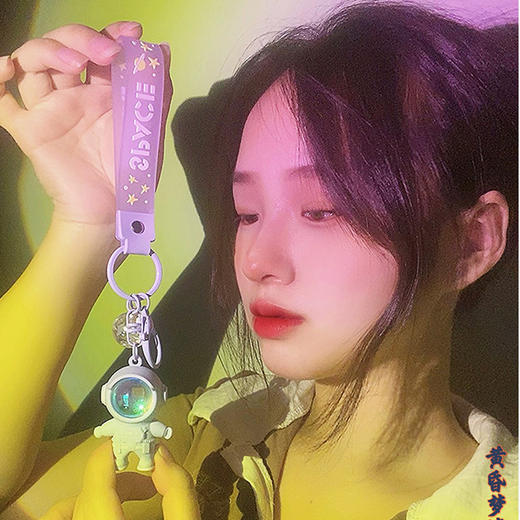 宇航员夕阳落日氛围灯钥匙扣挂件精致情侣背包挂饰礼品 商品图2