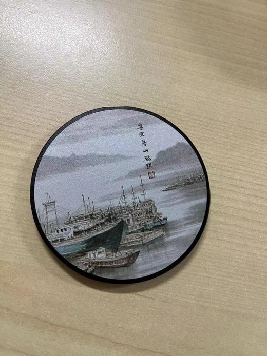 宁波舟山码头竹炭杯垫 商品图0